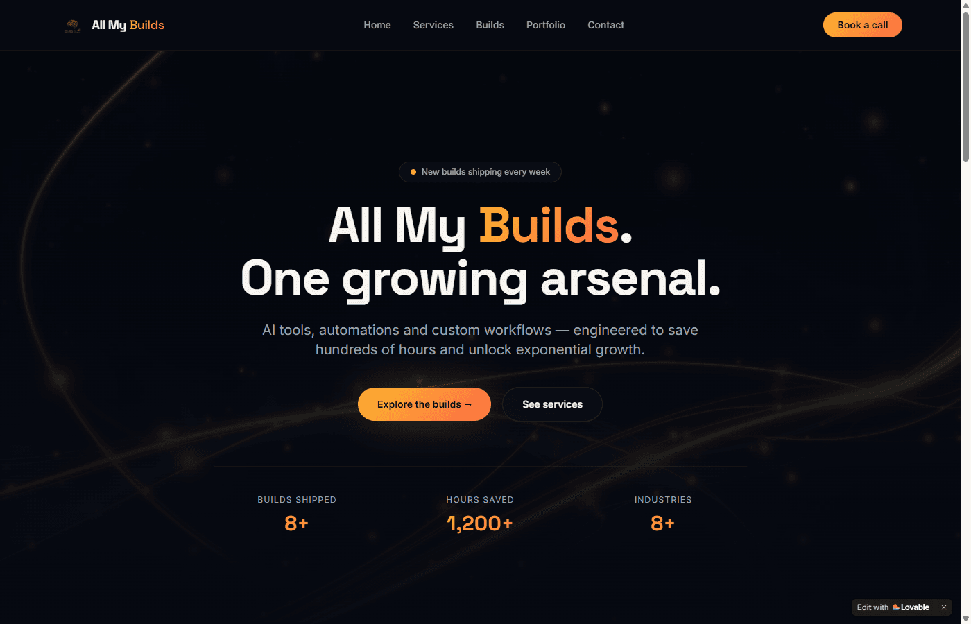 All My Builds portfolio website